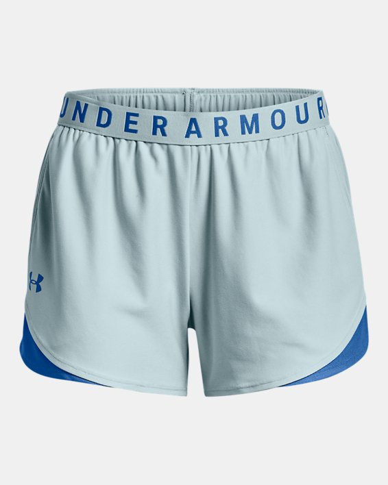 Women's UA Play Up Shorts 3.0, Blue, pdpMainDesktop image number 4